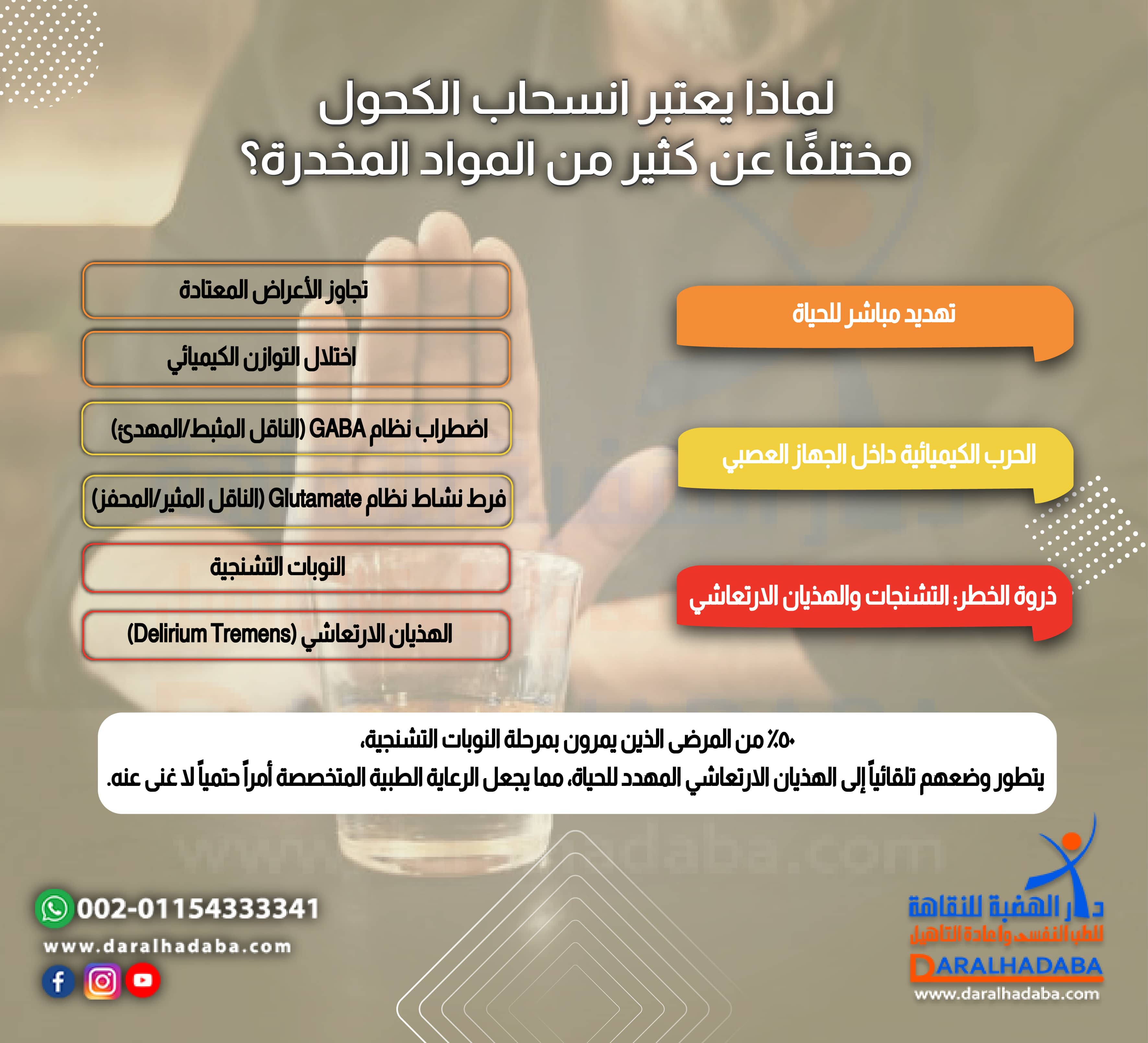لماذا يعتبر انسحاب الكحول مختلفًا عن كثير من المواد المخدرة؟